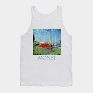 Red Boats at Argenteuil by Claude Monet Tank Top